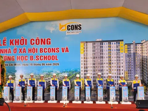 Bcons khởi công xây dựng hơn 800 căn nhà ở xã hội tại phường Tân Uyên, TP.HCM